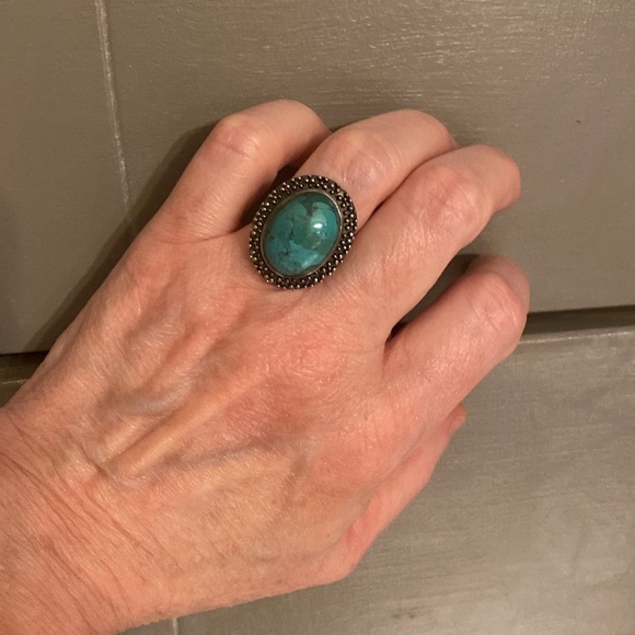 Sterling Turquoise Ring! Size 7 - Picture 7 of 7